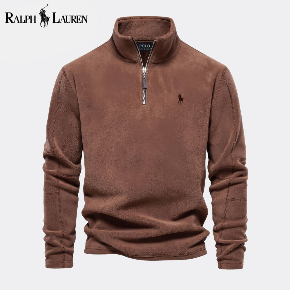 RL Prestige Cable-Knit Wool Knit Sweater Brown / S RL Prestige Cable-Knit Wool Knit Sweater