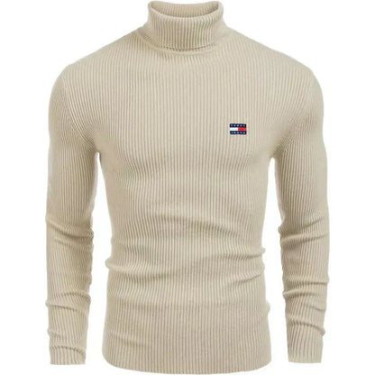 TH Turtleneck Classic Knit Sweater Beige / S TH Turtleneck Classic Knit Sweater