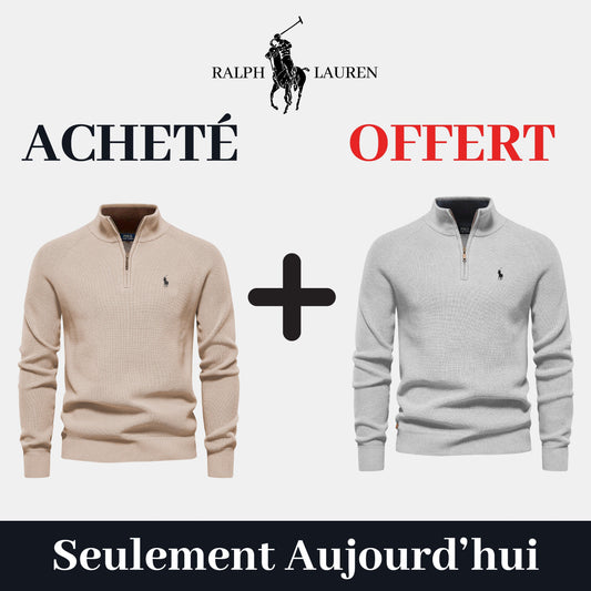 RL 1+1 Zip Neck Sweater (CLEARANCE)