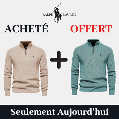 RL 1+1 Zip Neck Sweater (CLEARANCE)