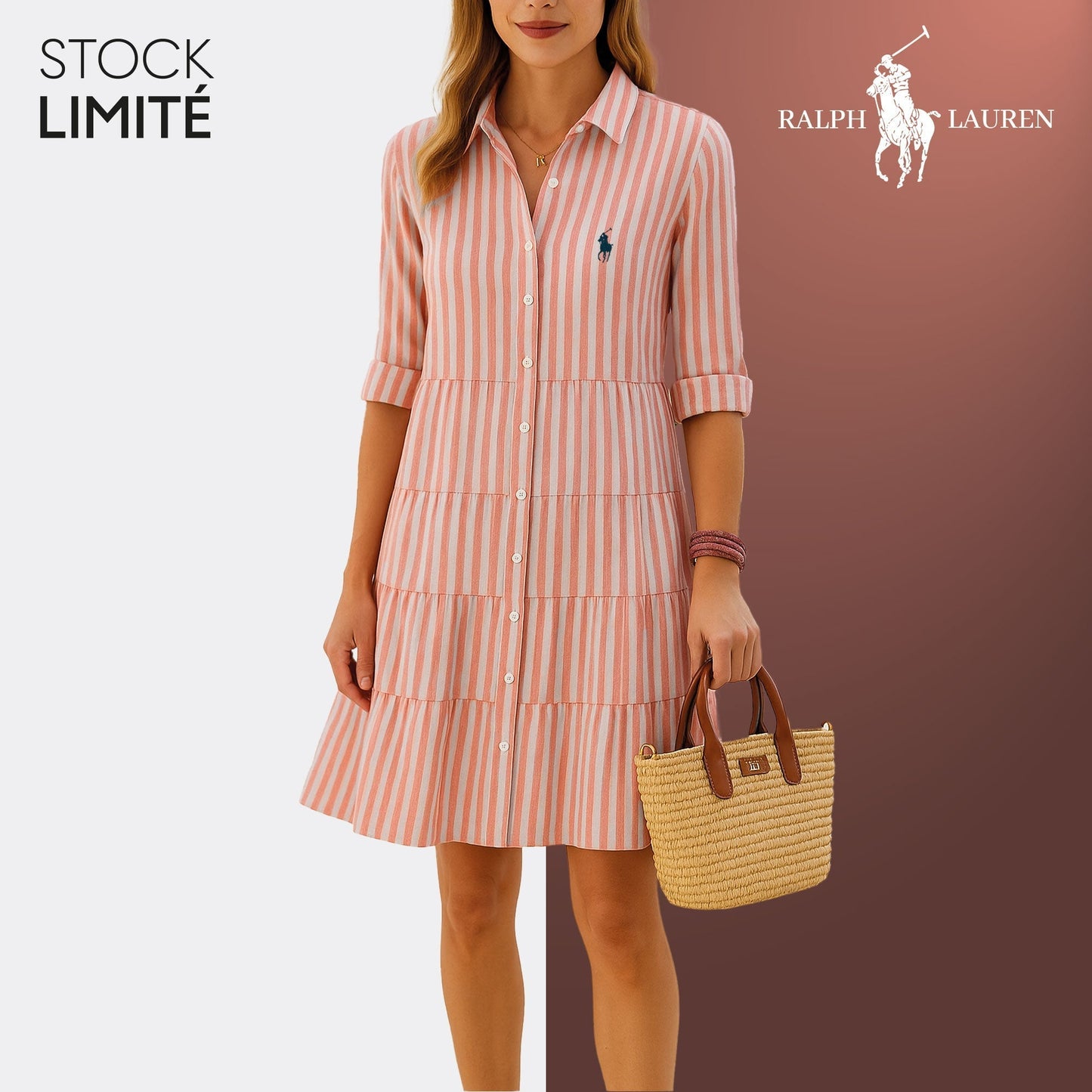 RL Striped Shirt Dress