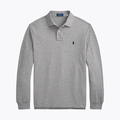 RL Mesh Long-Sleeve Polo Shirt