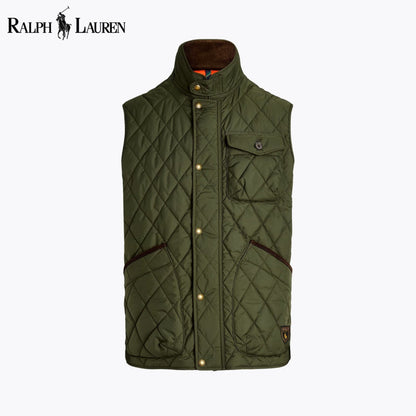 RL Beaton Quilted Utility Gilet Olive Green / S RL Beaton Quilted Utility Gilet