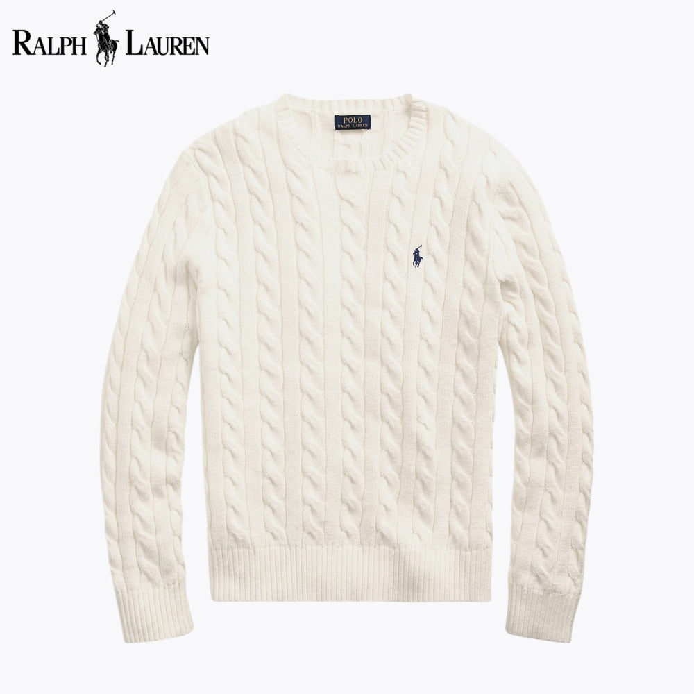 RL Cable-Knit Cotton Jumper Cream / S RL Cable-Knit Cotton Jumper