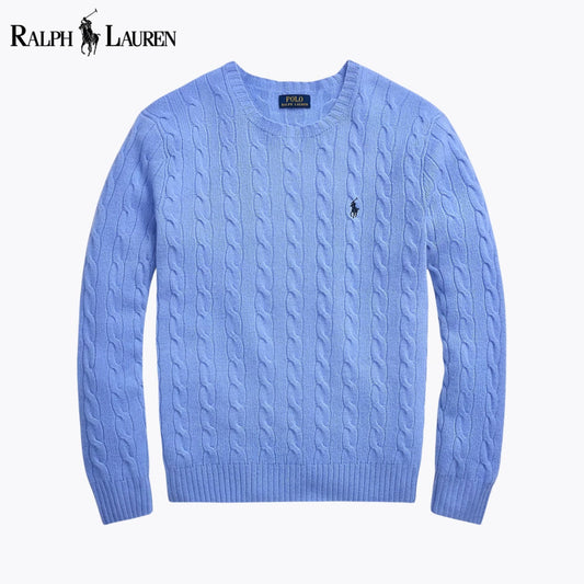 RL Cable-Knit Wool-Cashmere Jumper Blue / S RL Cable-Knit Wool-Cashmere Jumper