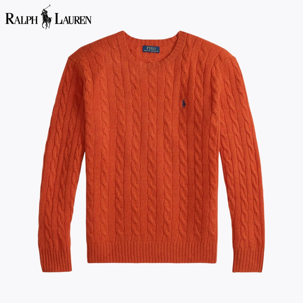 RL Cable-Knit Wool-Cashmere Jumper Orange / S RL Cable-Knit Wool-Cashmere Jumper
