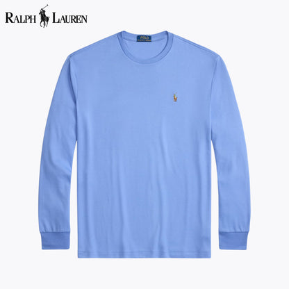 RL Classic Fit Soft Cotton Crewneck T-Shirt Blue / S RL Classic Fit Soft Cotton Crewneck T-Shirt