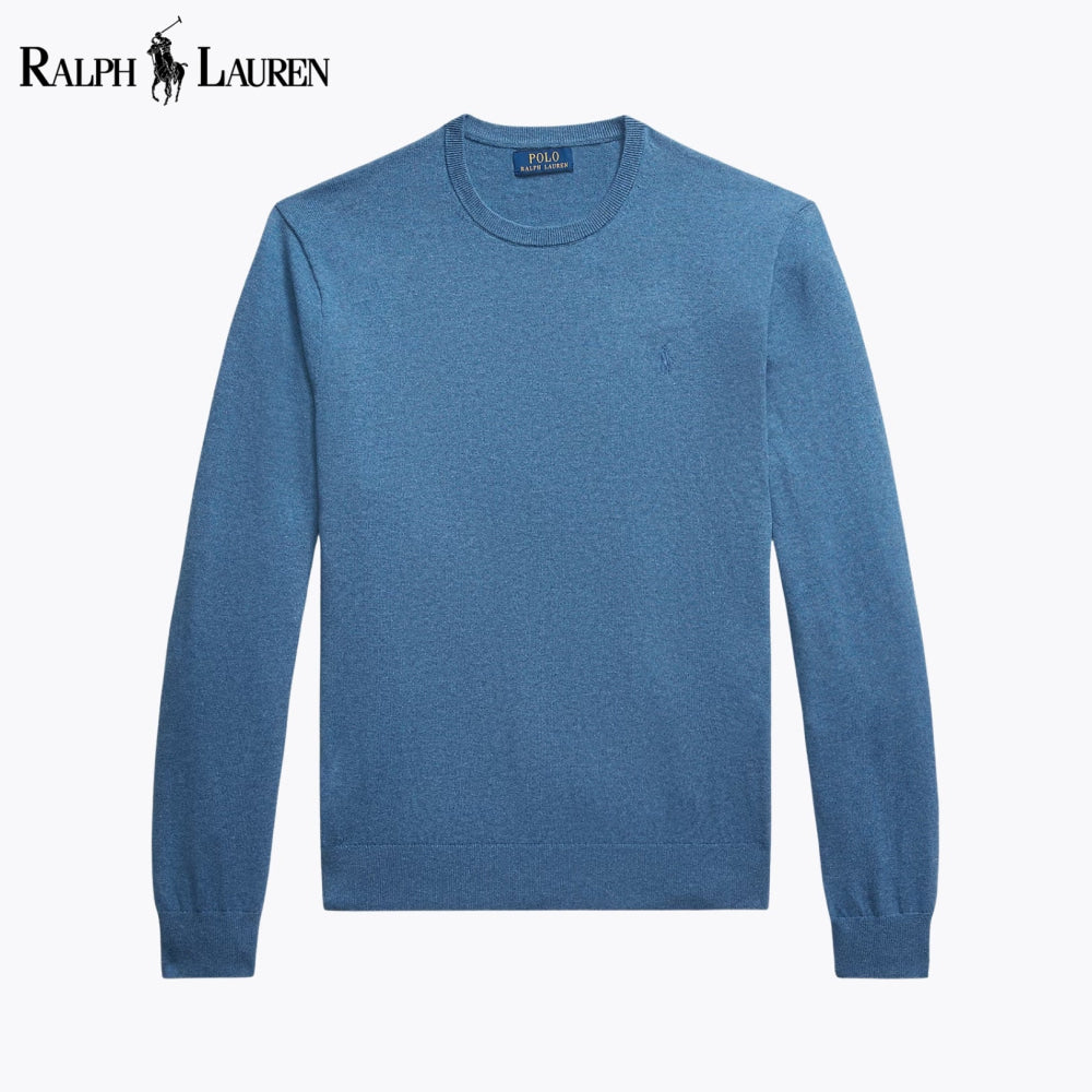 RL Cotton-Cashmere Crewneck Jumper Blue / S RL Cotton-Cashmere Crewneck Jumper