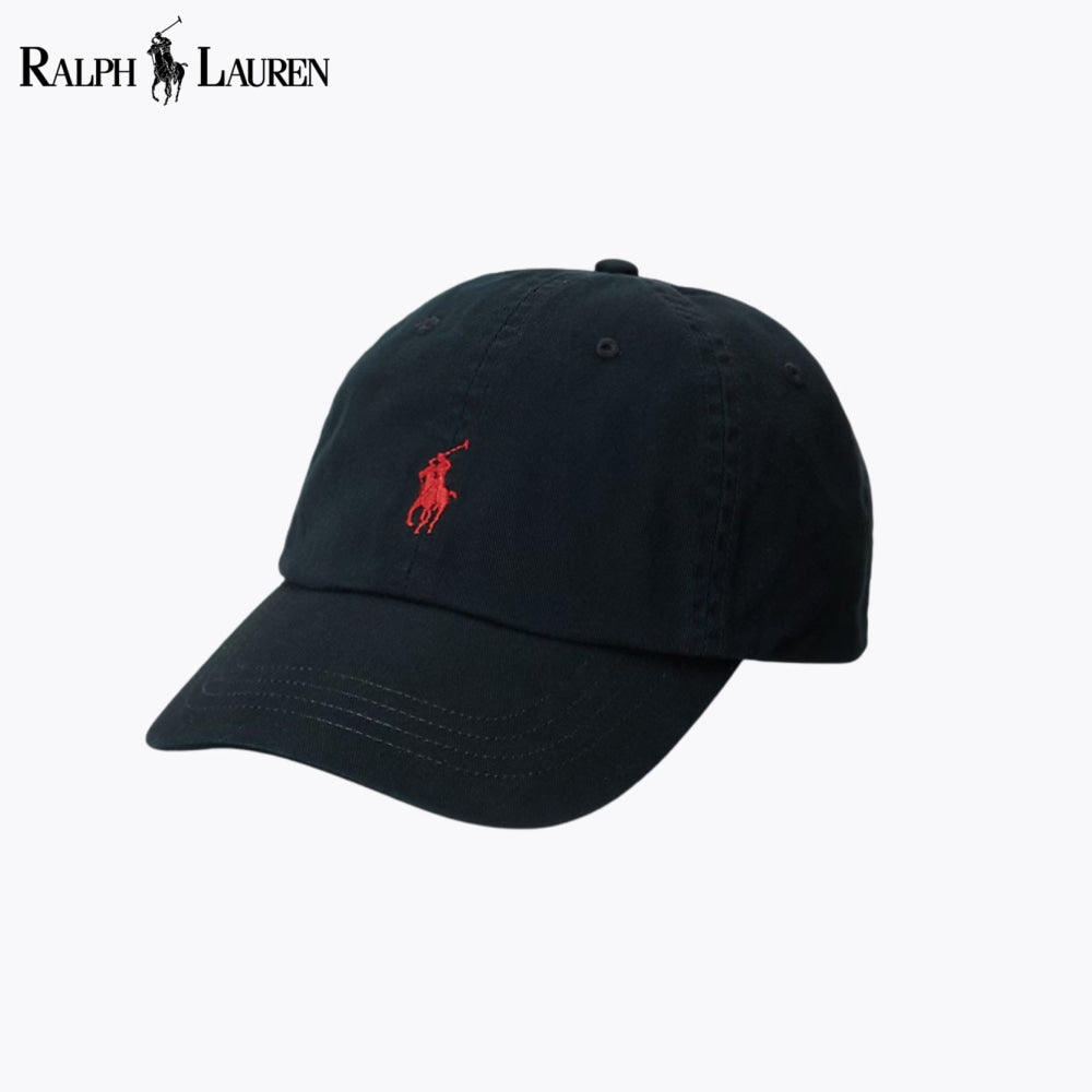 RL Cotton Chino Baseball Cap Black RL Cotton Chino Baseball Cap