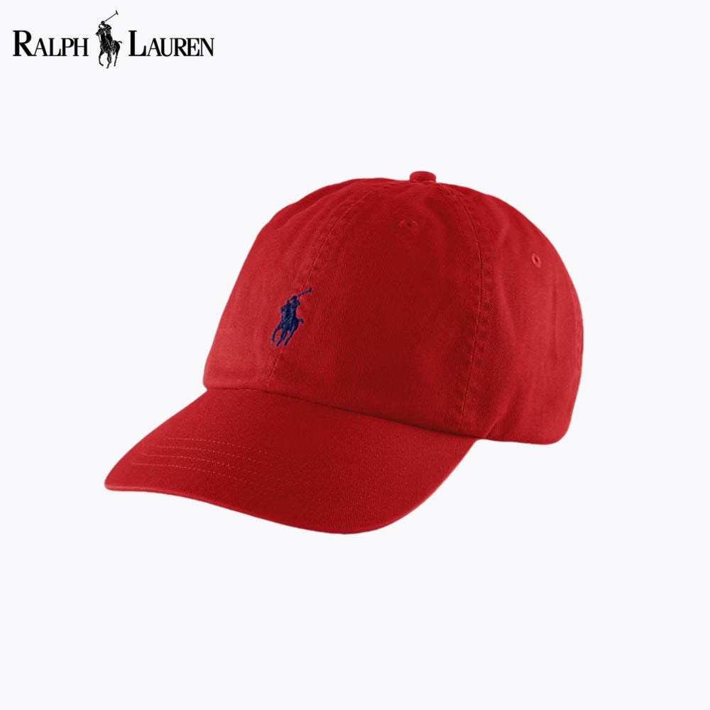 RL Cotton Chino Baseball Cap Red RL Cotton Chino Baseball Cap