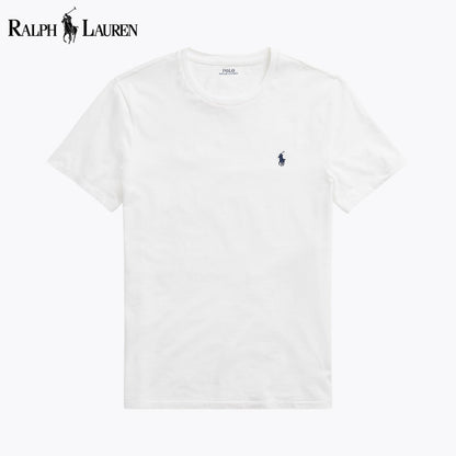 RL Custom Slim Fit Jersey Crewneck T-Shirt White / S RL Custom Slim Fit Jersey Crewneck T-Shirt