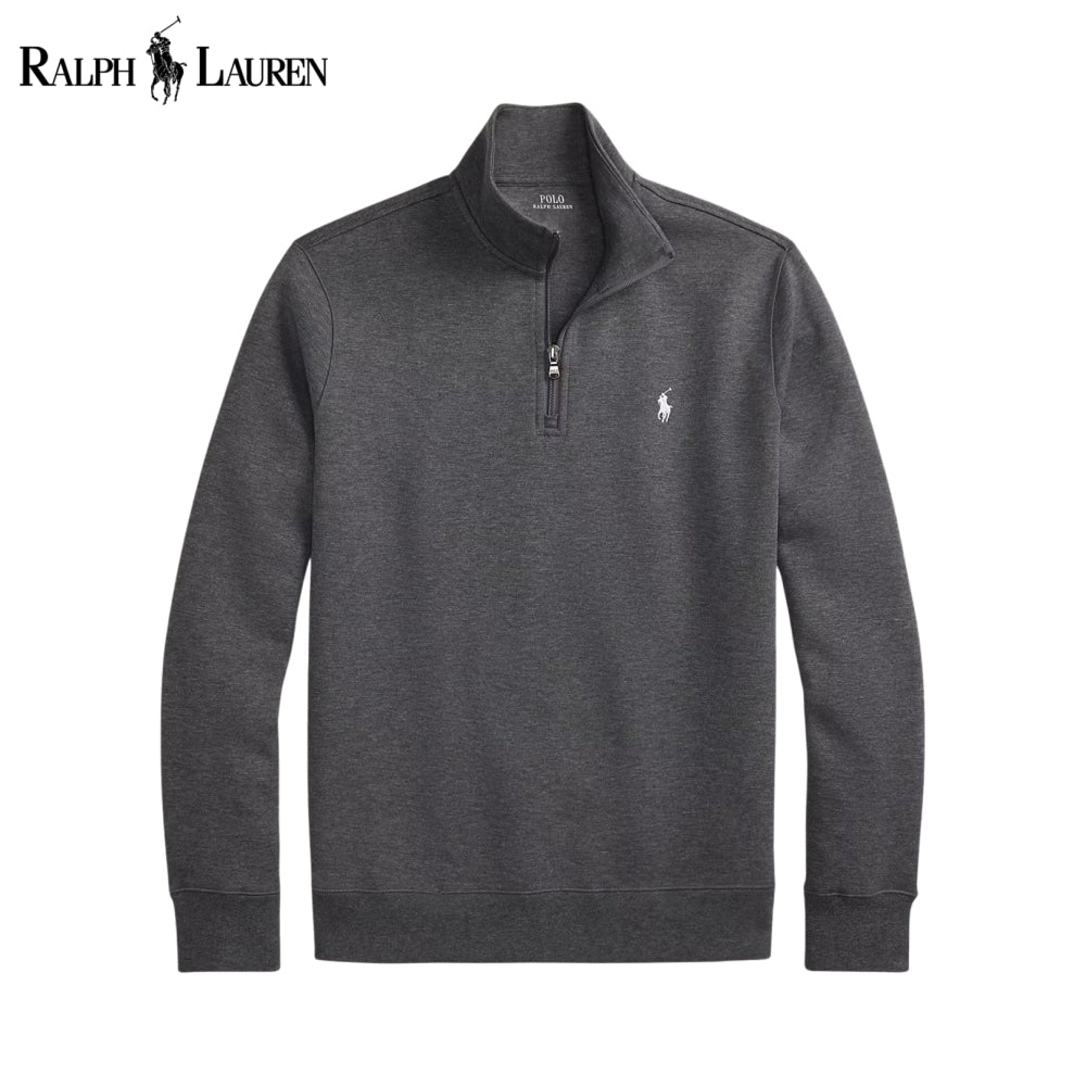 RL Double-Knit Mockneck Pullover Barclay Heather / S RL Double-Knit Mockneck Pullover