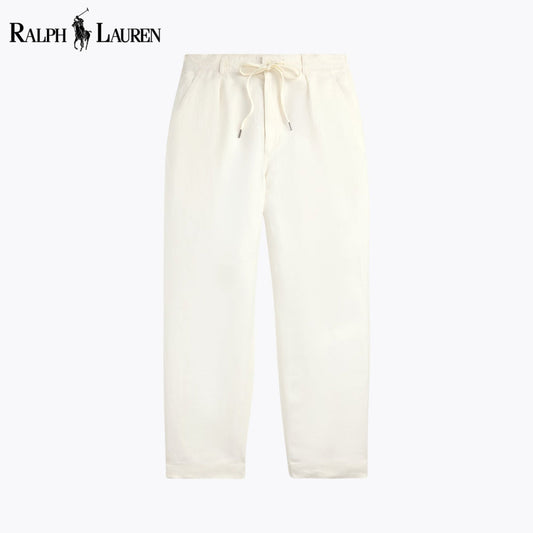 RL Lateef Relaxed Fit Pleated Linen Pant Cream / 28 RL Lateef Relaxed Fit Pleated Linen Pant