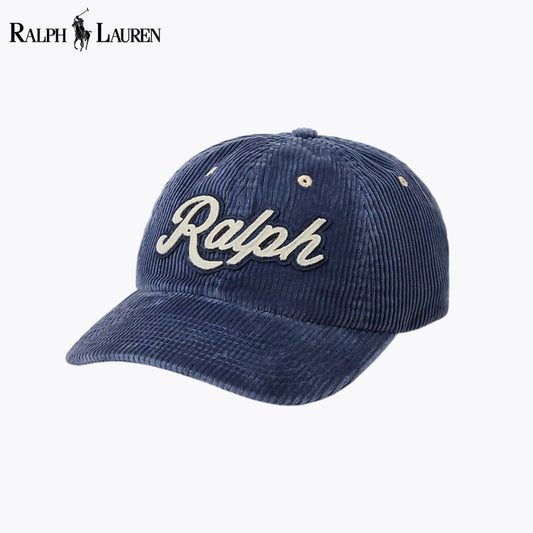 RL Logo Corduroy Ball Cap Boston Navy RL Logo Corduroy Ball Cap