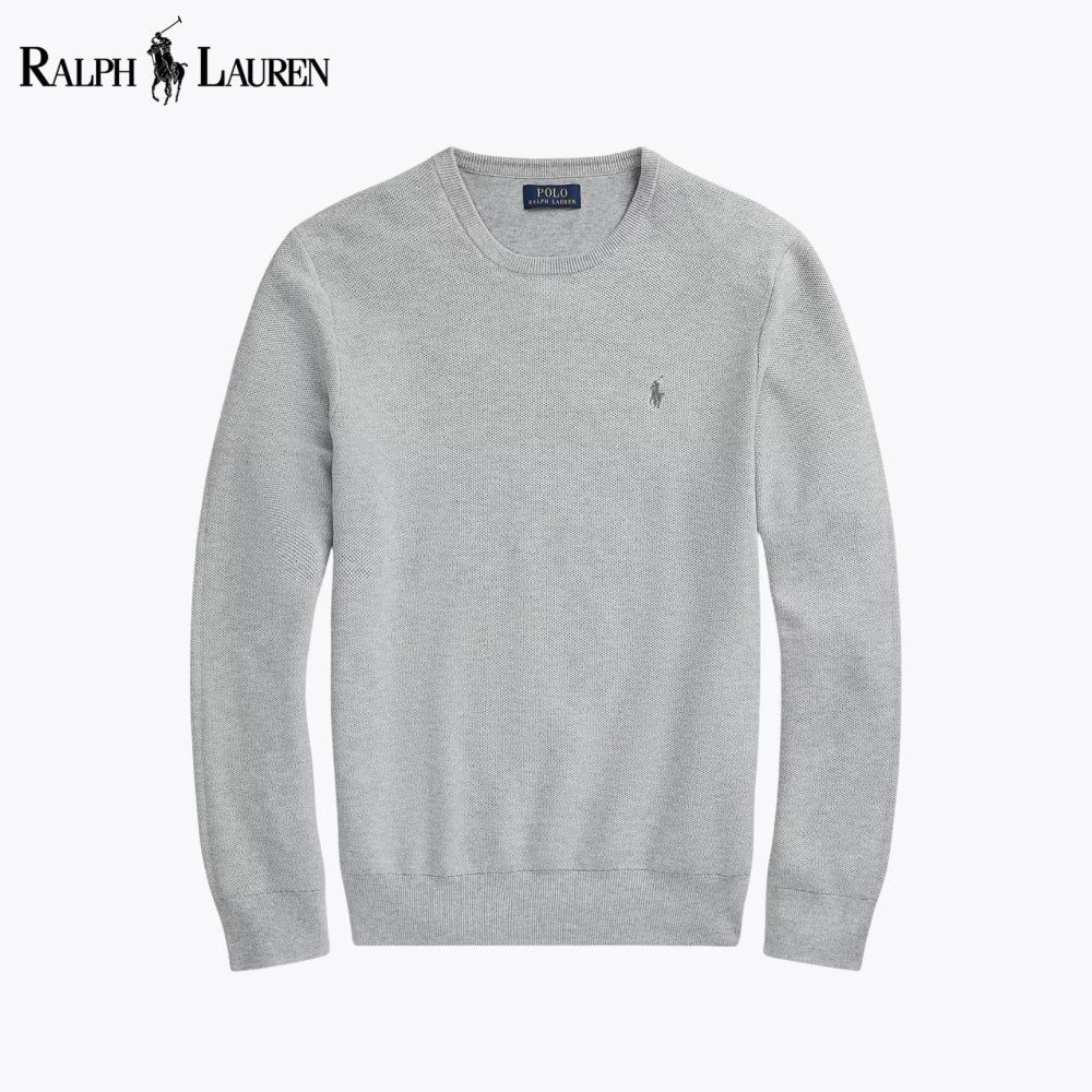 RL Mesh-Knit Cotton Crewneck Sweater RL Mesh-Knit Cotton Crewneck Sweater