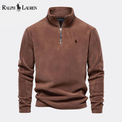 RL Prestige Cable-Knit Wool Knit Sweater Brown / S RL Prestige Cable-Knit Wool Knit Sweater