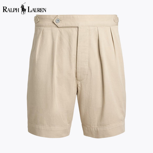 RL Relaxed Fit Pleated Twill Short Khaki / 28 RL Relaxed Fit Pleated Twill Short
