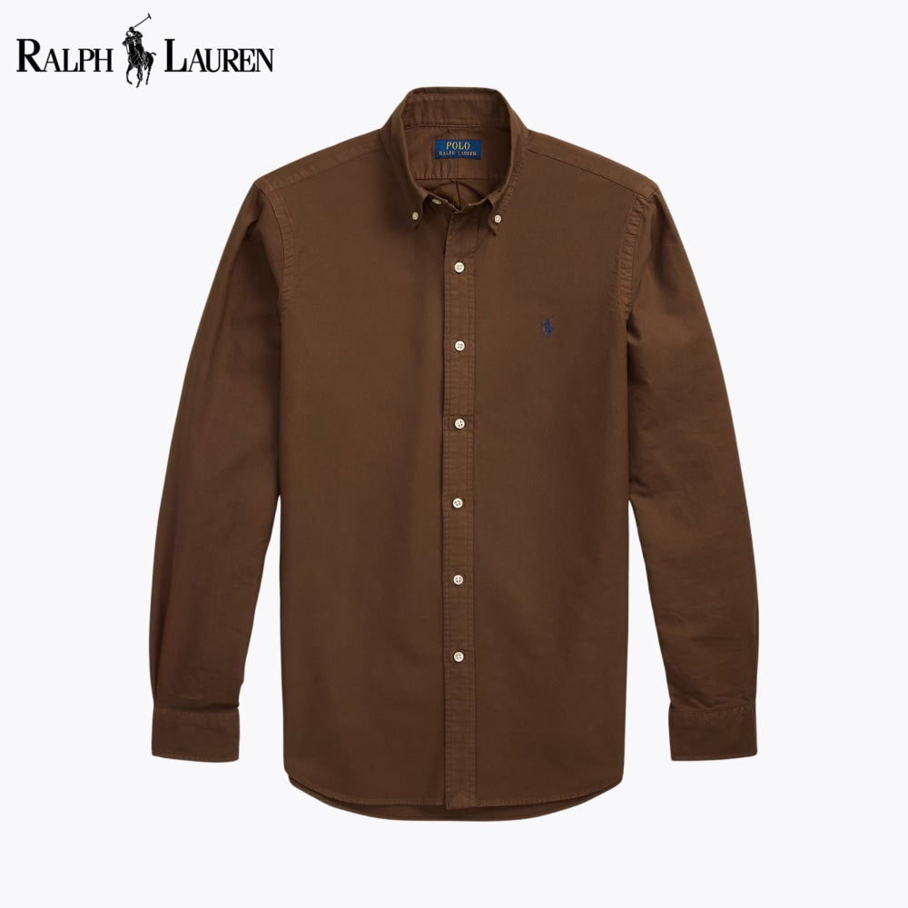 RL Slim Fit Garment-Dyed Oxford Shirt Grown / S RL Slim Fit Garment-Dyed Oxford Shirt