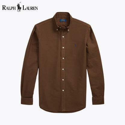 RL Slim Fit Garment-Dyed Oxford Shirt Grown / S RL Slim Fit Garment-Dyed Oxford Shirt