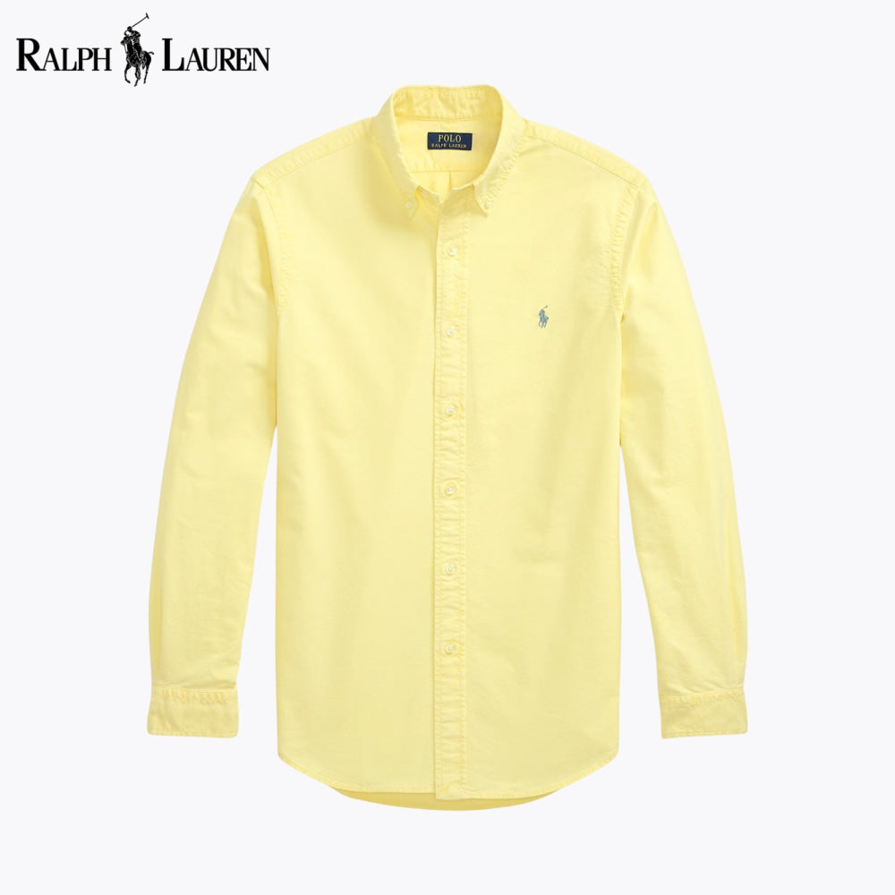 RL Slim Fit Garment-Dyed Oxford Shirt Yellow / S RL Slim Fit Garment-Dyed Oxford Shirt