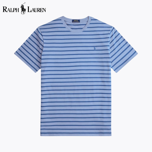 RL Striped Jersey Crewneck T-Shirt Blue/Old Royal / S RL Striped Jersey Crewneck T-Shirt