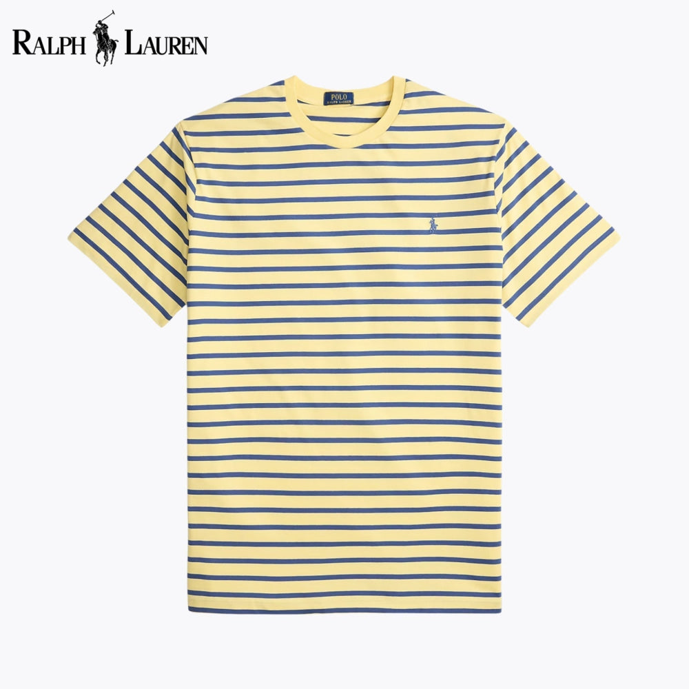 RL Striped Jersey Crewneck T-Shirt Yellow/Old Royal / S RL Striped Jersey Crewneck T-Shirt