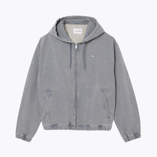 LC Washed Effect Denim Hooded Jacket